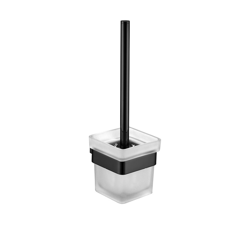 Komo Black Toilet Brush & Holder