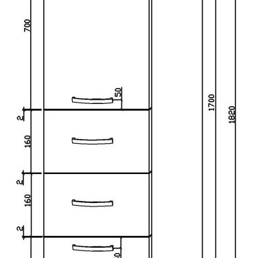 F48 White Tall Boy | 1820x420x420mm | Builders Discount Warehouse