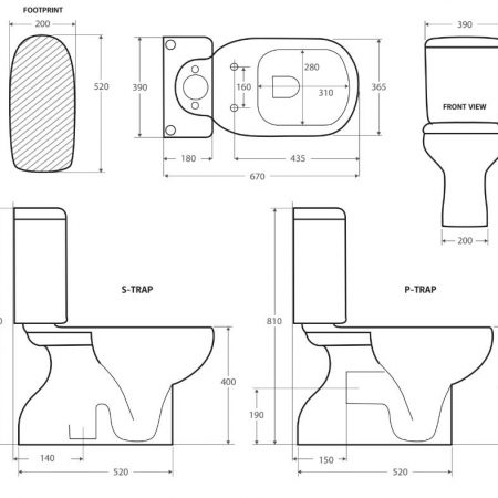 Liwa Ivory Close Coupled Toilet | Builders Discount Warehouse