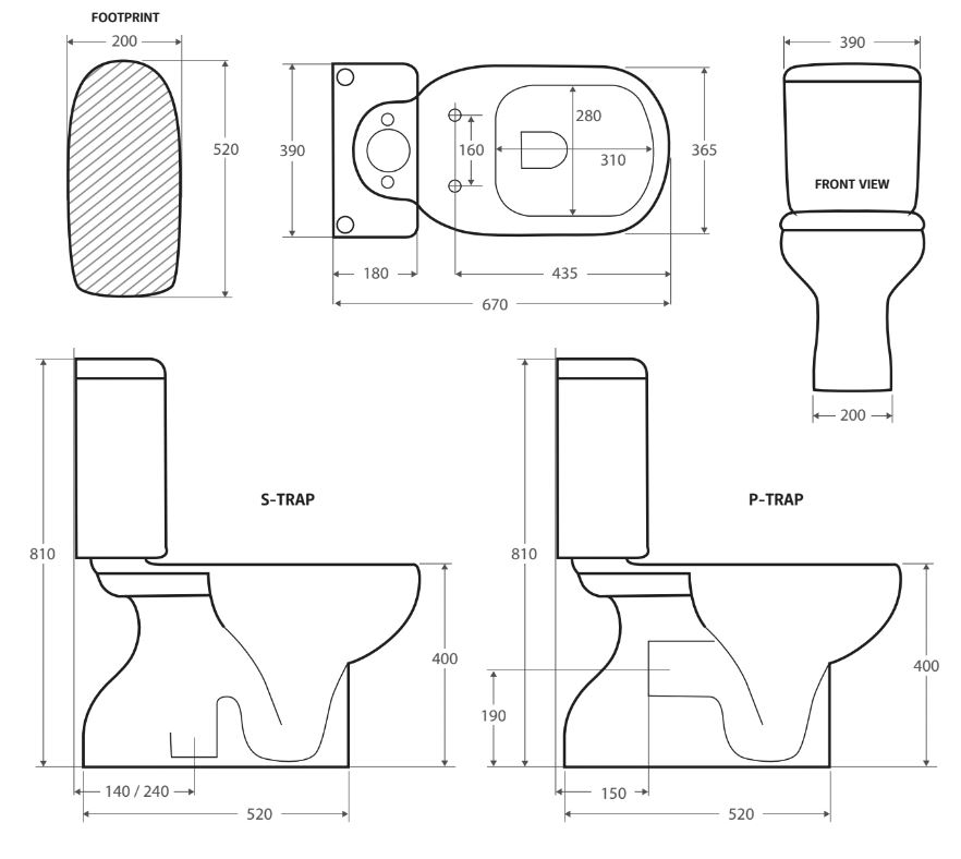 Liwa Close Coupled Toilet | Builders Discount Warehouse