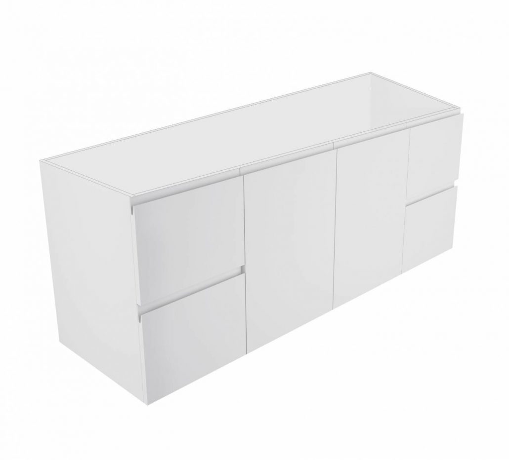 finger pull wall-hung cabinet only