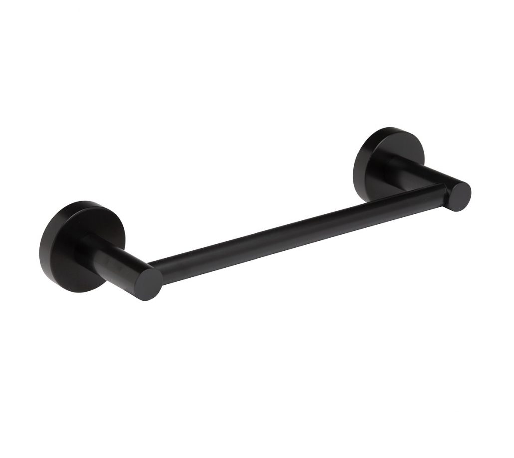 emma black hand towel holder