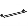 emma black double towel rail