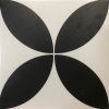 Picasso Flora Black Tile