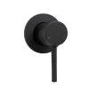 emma round black wall mixer