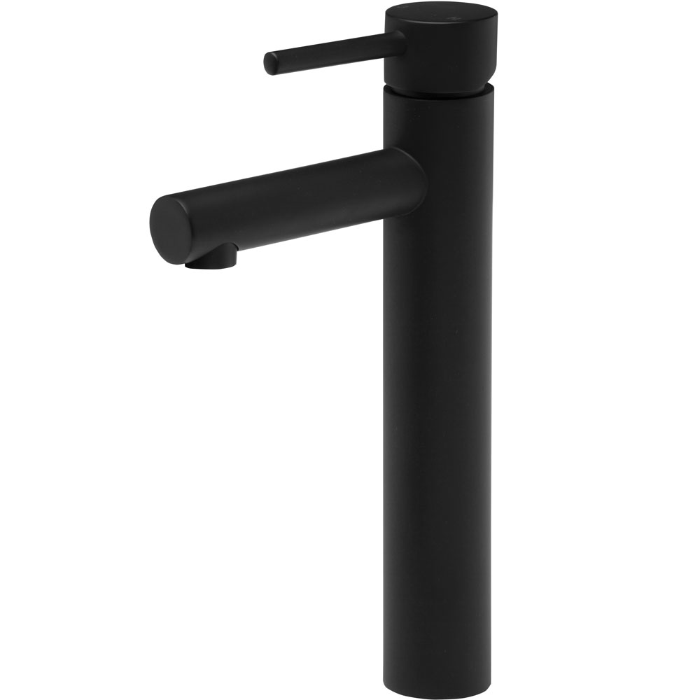 emma black tall basin mixer