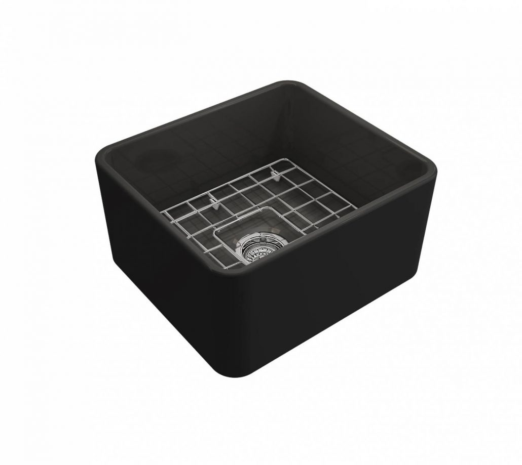 novi narrow black butler sink