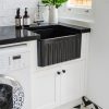 novi narrow black butler sink