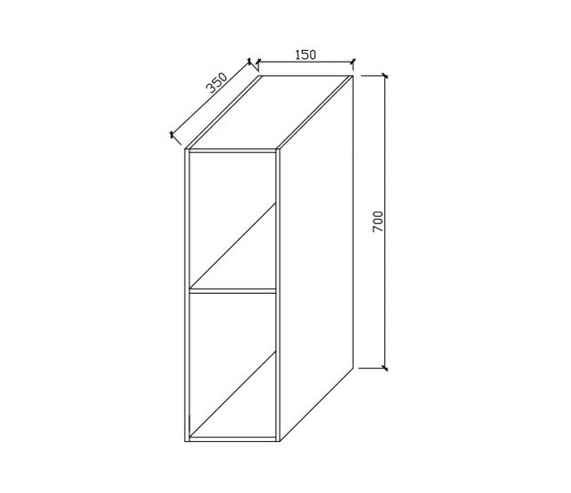 Shaker Open Shelf Wall Cabinet