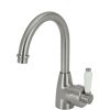 eleanor brushed nickel gooseneck basin mixer