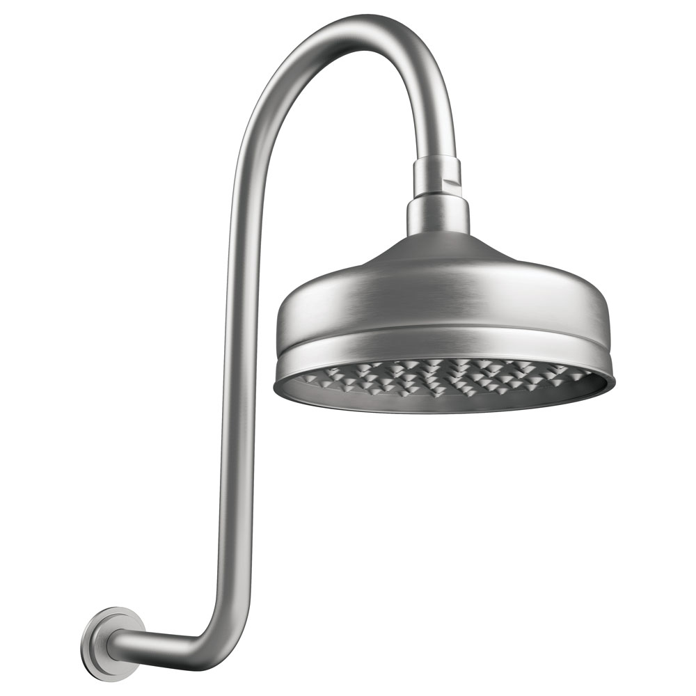 Lillian Brushed Nickel Gooseneck Shower Set