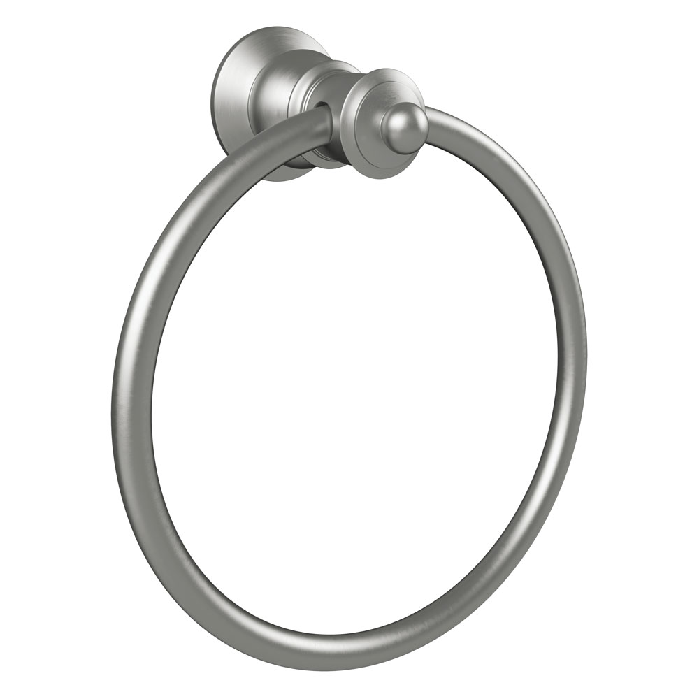 lillian brushed nickel towel ring