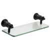 lillian black glass shelf