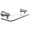 lillian brushed nickel glass shelf