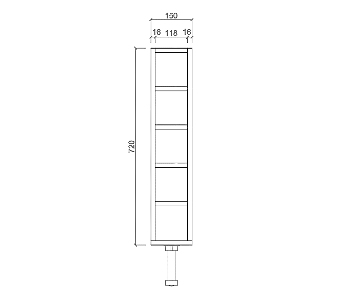 Shaker Partition Base Cabinet