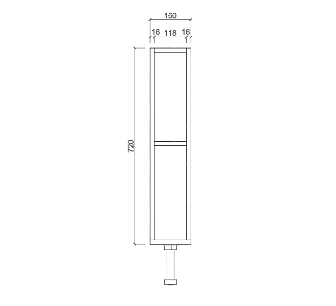 Shaker Open Shelf Base Cabinet