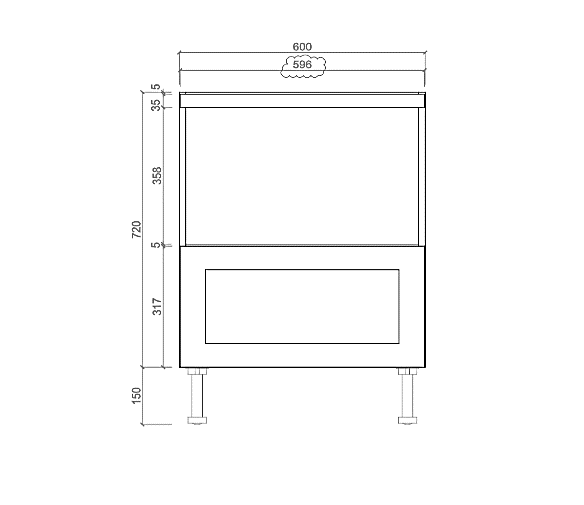 Shaker Microwave Base Cabinet