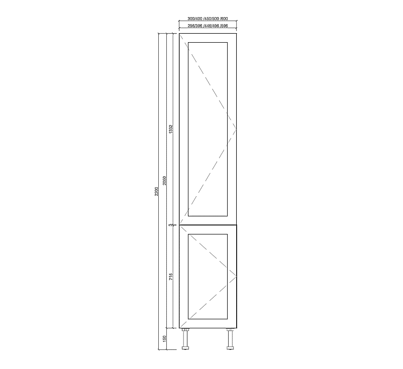 Shaker 2 Door Tall Pantries