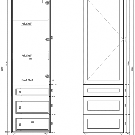 Shaker Tall Drawer Pantry | BDW | Bathrooms Kitchens Tiles