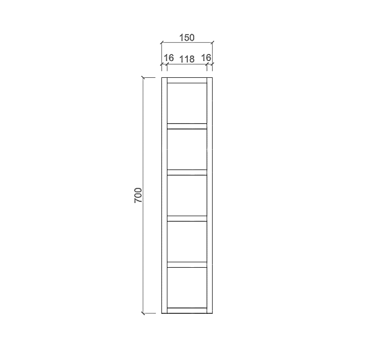 Shaker Partition Wall Cabinet