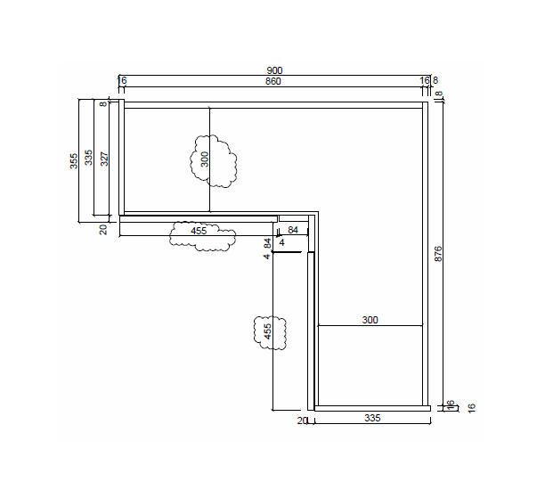 Shaker Corner Wall Cabinet