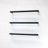 Single Round Towel Bars | Matte Black