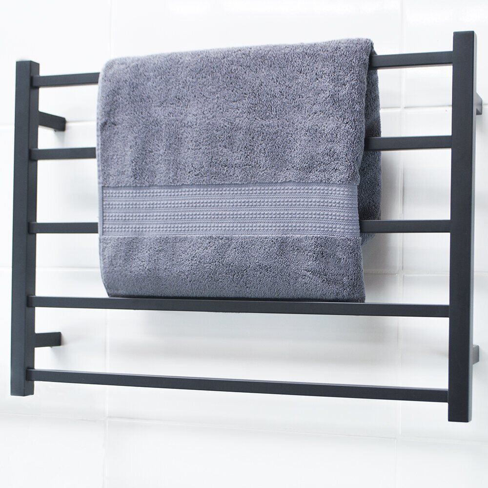 BSTR03 Black Heated Towel Ladder