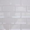 Bevel White Subway Tile 100x300mm