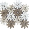 Athens Teak Daisy Tile