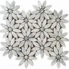 Carrara White Daisy Tile