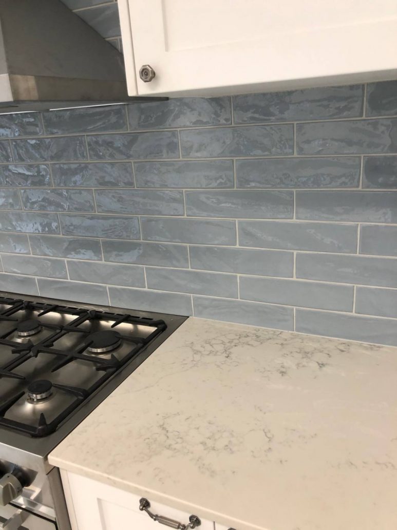 Pasha Steel Blue Subway Tile