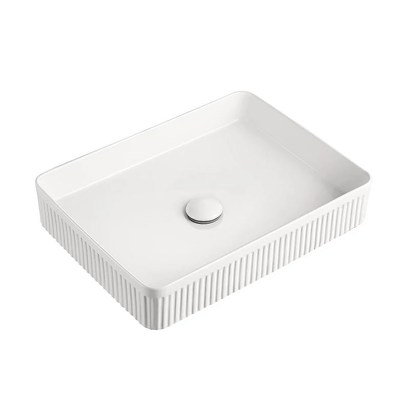 Rectangle Fluted Basin