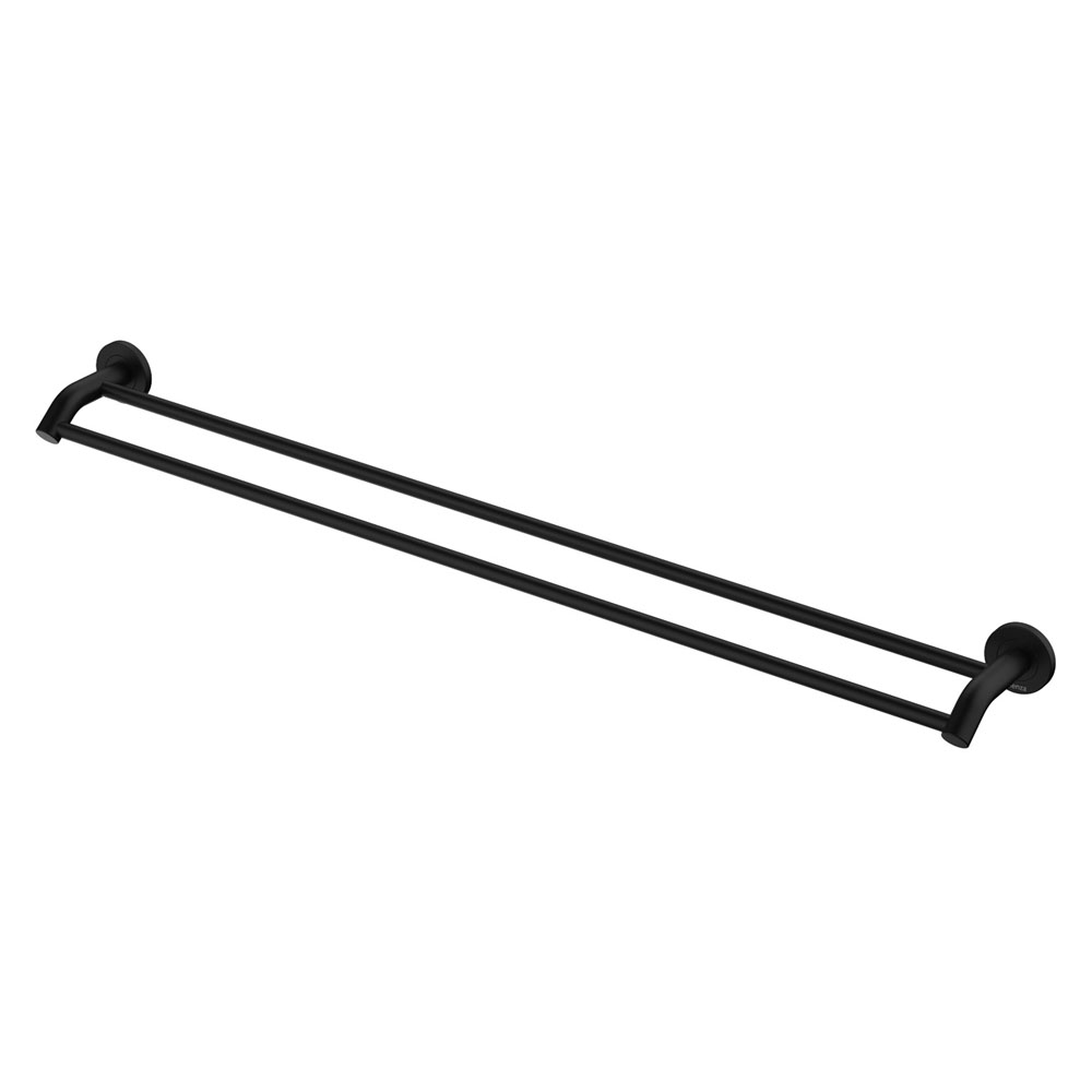 Matte Black Swivel Towel Holder Double Adjustable Towel Bar