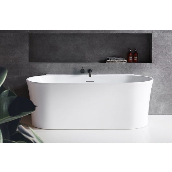 Aurora Matte White Freestanding Bath