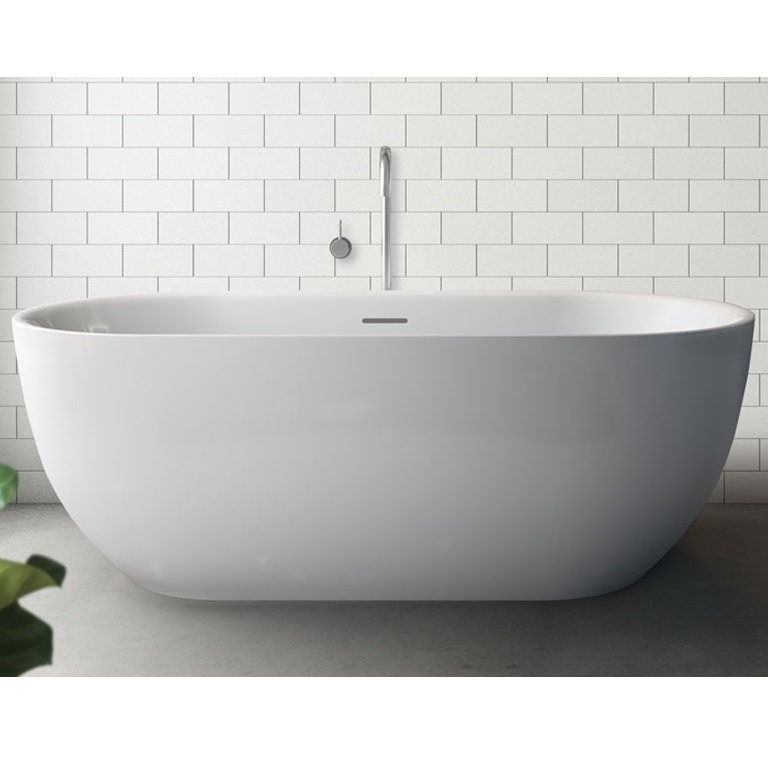 Valentina Matte White Freestanding Bath