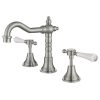 Lillian Lever Brushed Nickel Basin Set