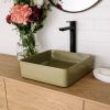 Rounded Square Vessel Concrete Basin