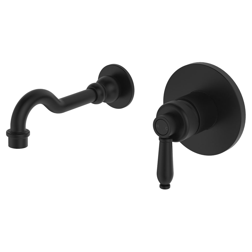 Eleanor Black Wall Mixer Set