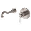 Eleanor Brushed Nickel Wall Mixer Set