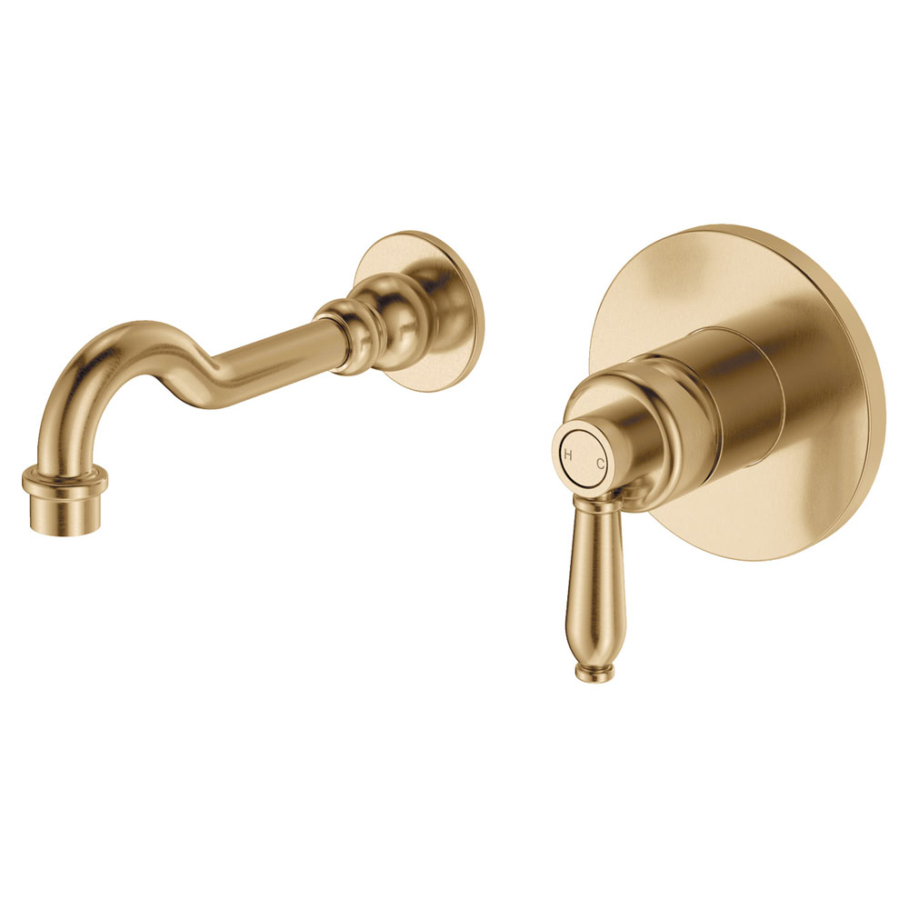 Eleanor Urban Brass Wall Mixer Set